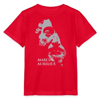 Marcus-Aurelius-Porträt in Grau - Stanley/Stella Kinder T-Shirt MINI CREATOR  - Rot - Vorne - Jaiden (125cm)
