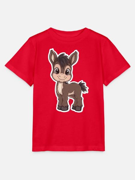 Esel - Stanley/Stella Kinder T-Shirt MINI CREATOR - Rot