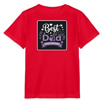 Meilleur design de cœur Papa Éternel - T-shirt bio MINI CREATOR Stanley/Stella Enfant - rouge - Devant - Jaiden (125cm)