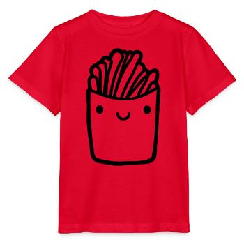Frites mignonnes pour le visage - T-shirt bio MINI CREATOR Stanley/Stella Enfant - rouge - Devant - Jaiden (125cm)