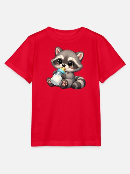 Baby Oskar mit Milchflasche - Stanley/Stella Kinder T-Shirt MINI CREATOR - Rot