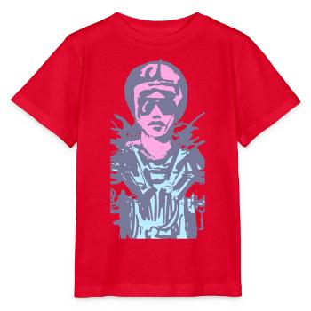 motarde - T-shirt bio MINI CREATOR Stanley/Stella Enfant - rouge - Devant - Jaiden (125cm)
