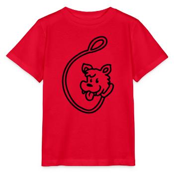 Laisse pour chien - ligne - T-shirt bio MINI CREATOR Stanley/Stella Enfant - rouge - Devant - Jaiden (125cm)