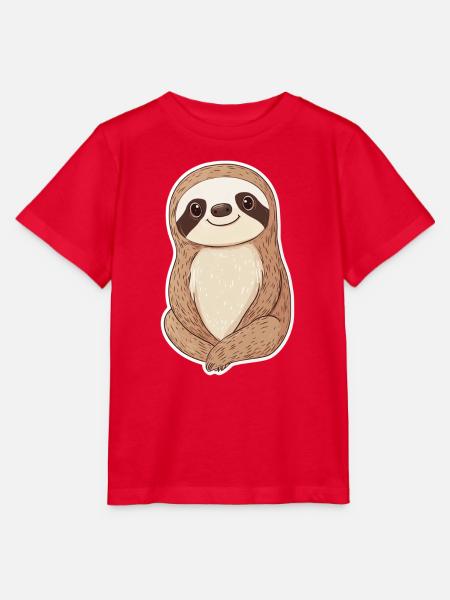 Faultier - Stanley/Stella Kinder T-Shirt MINI CREATOR - Rot