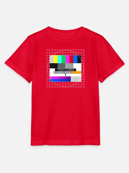Testbild Fernsehen Bildschirm Sendeschluss Display - Stanley/Stella Kinder T-Shirt MINI CREATOR  - Rot