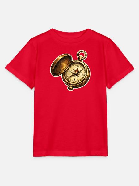 Antike Kompassuhr Abenteuer - Stanley/Stella Kinder T-Shirt MINI CREATOR - Rot