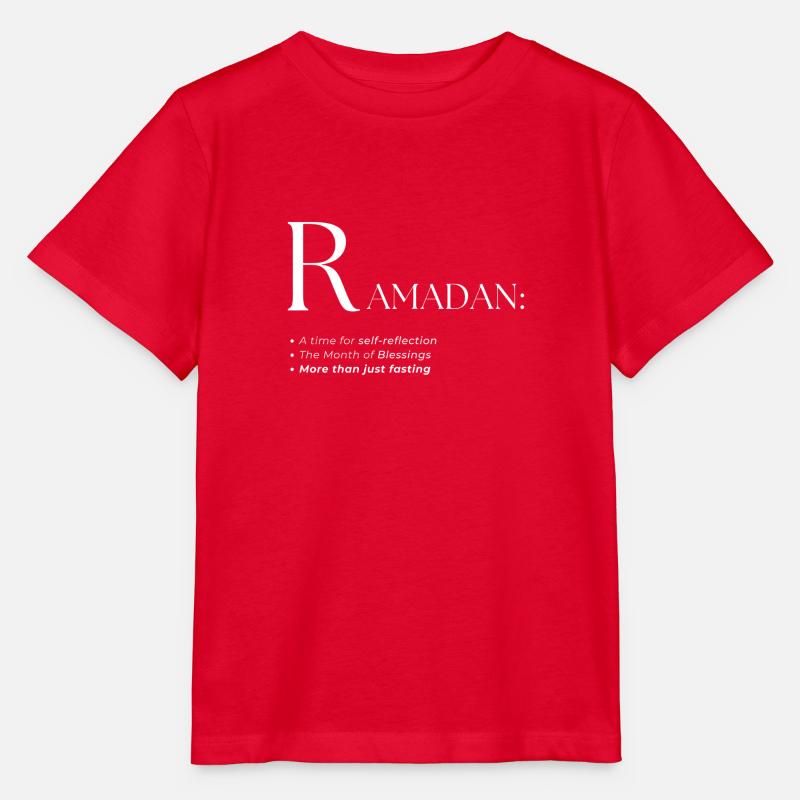 Conception de style de texte du dictionnaire Ramadan - T-shirt bio MINI CREATOR Stanley/Stella Enfant - rouge