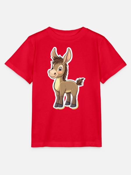 Esel - Stanley/Stella Kinder T-Shirt MINI CREATOR  - Rot