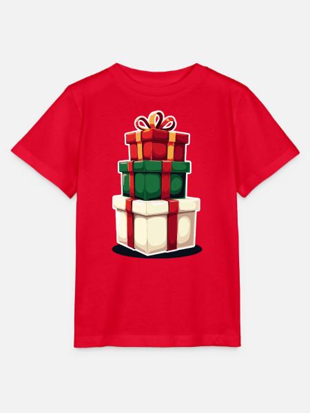 Illustration gestapelter Geschenkboxen - Stanley/Stella Kinder T-Shirt MINI CREATOR  - Rot