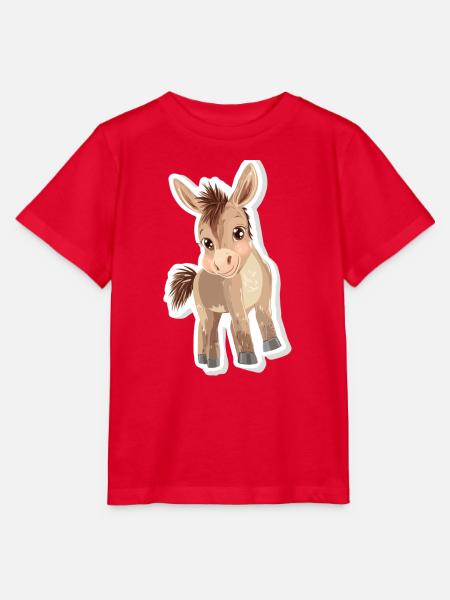 Esel - Stanley/Stella Kinder T-Shirt MINI CREATOR - Rot