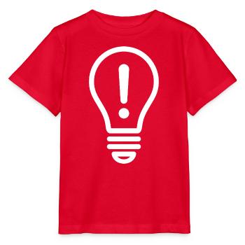 Minimalistischer Glühbirne Idee Icon Vektor Shirt - Stanley/Stella Kinder T-Shirt MINI CREATOR  - Rot - Vorne - Jaiden (125cm)