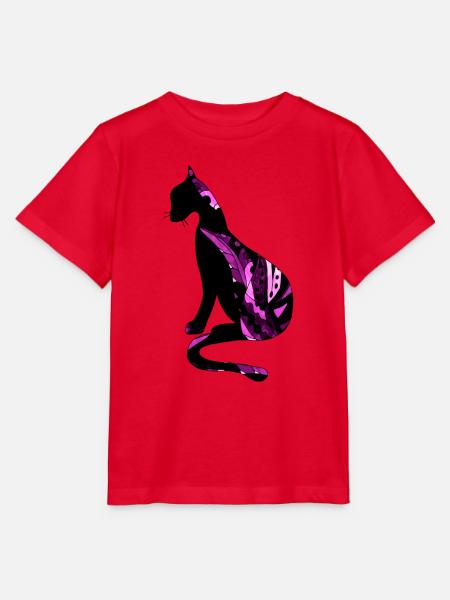 Katze - Stanley/Stella Kinder T-Shirt MINI CREATOR - Rot