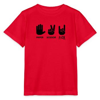 Paper scissor rock - Stanley/Stella MINI CREATOR Kids’ T-Shirt - red - Front - Jaiden (125cm)