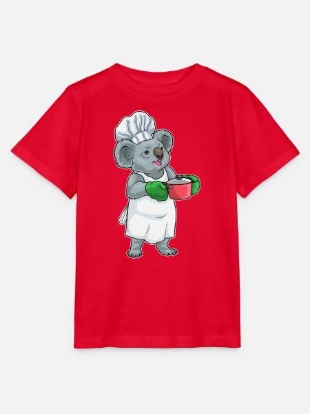 Koala Koch Kochtopf Kochen - Stanley/Stella Kinder T-Shirt MINI CREATOR - Rot