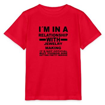 relation avec la fabrication de bijoux - T-shirt bio MINI CREATOR Stanley/Stella Enfant - rouge - Devant - Jaiden (125cm)
