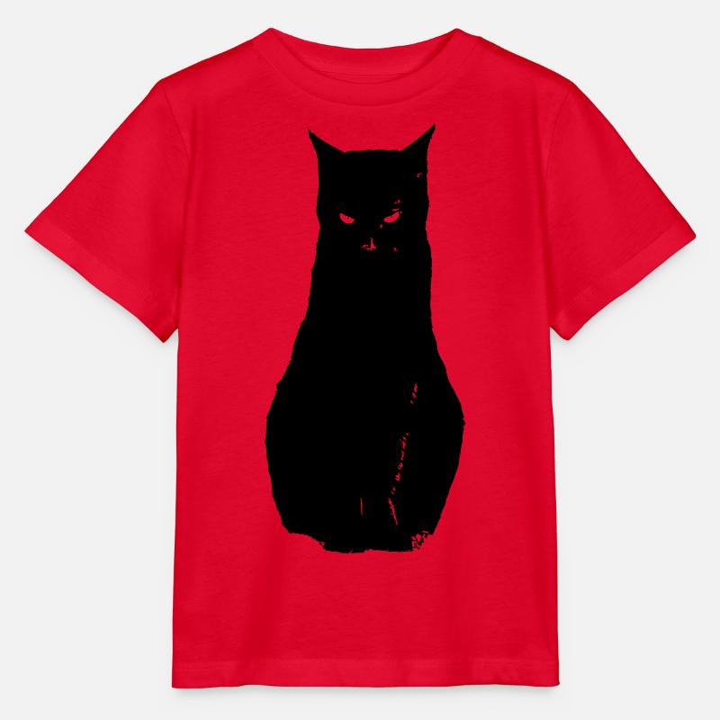 Chat noir, black cat - T-shirt bio MINI CREATOR Stanley/Stella Enfant - rouge