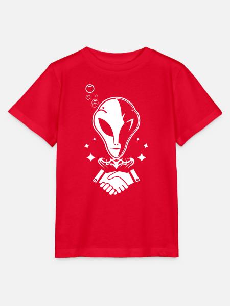 Alien Freundschaft - Ausserirdischer - Stanley/Stella Kinder T-Shirt MINI CREATOR  - Rot