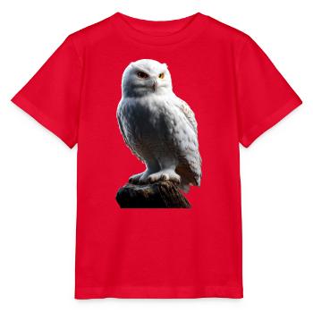 Chouette blanche Chouette Chouette Chouette Chouette Chouette Chouette des neiges - T-shirt bio MINI CREATOR Stanley/Stella Enfant - rouge - Devant - Jaiden (125cm)