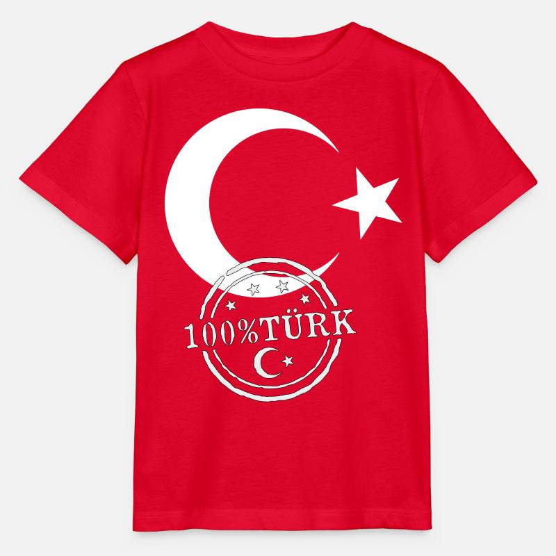 Drapeau turc 100% turc - T-shirt bio MINI CREATOR Stanley/Stella Enfant - rouge