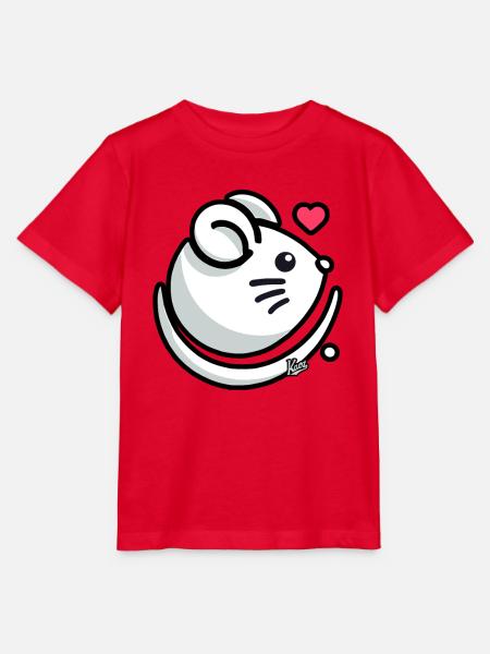 Liebe Herz und Maus - Stanley/Stella Kinder T-Shirt MINI CREATOR - Rot