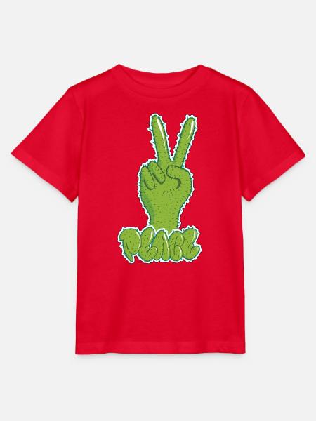 Graffiti Peace - Stanley/Stella Kinder T-Shirt MINI CREATOR  - Rot