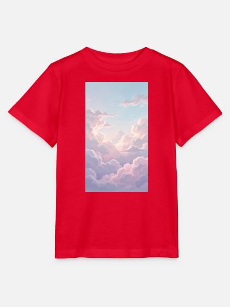 Background clouds Pink - Stanley/Stella Kinder T-Shirt MINI CREATOR - Rot