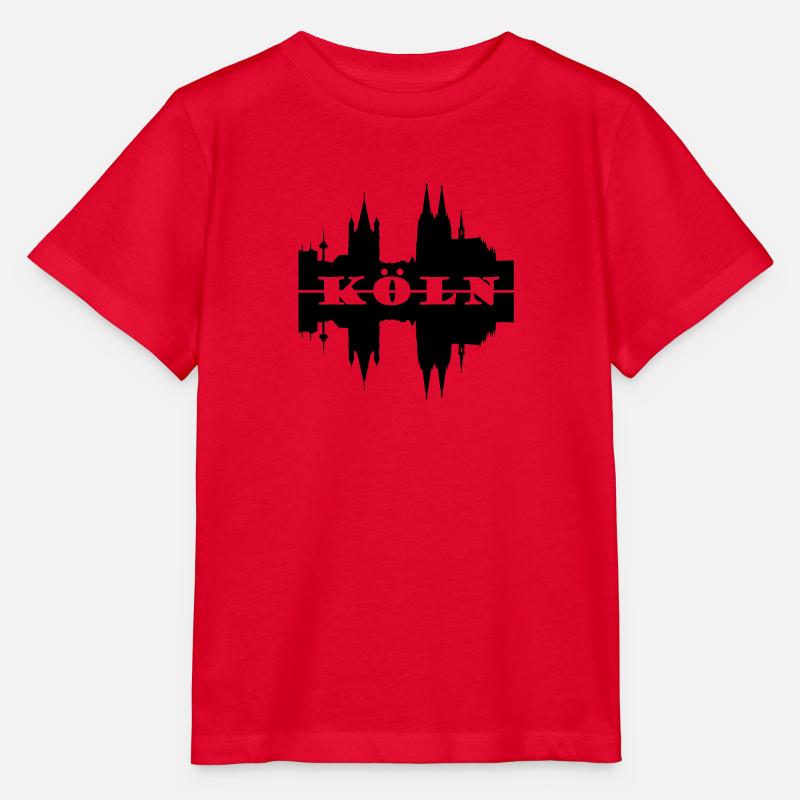 Silhouette de Koeln skyline - T-shirt bio MINI CREATOR Stanley/Stella Enfant - rouge