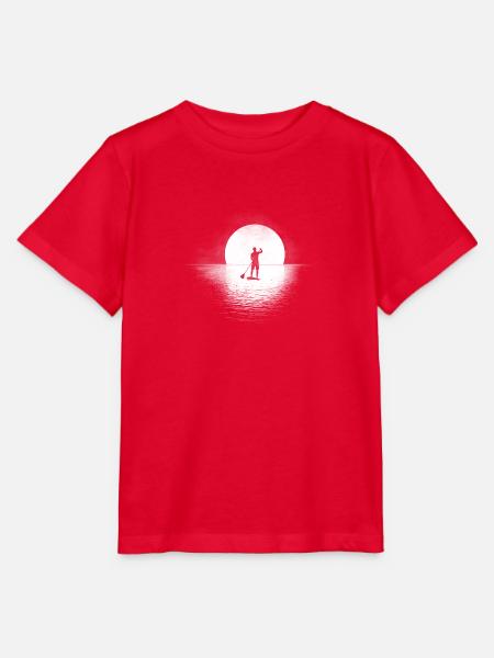 stand up paddling sup mann silhouette - Stanley/Stella Kinder T-Shirt MINI CREATOR - Rot