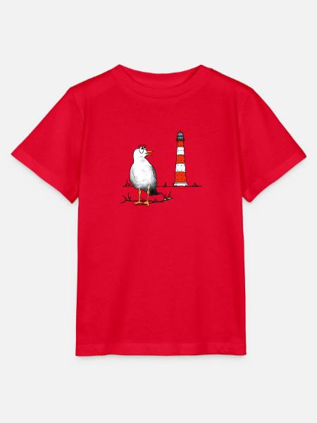 Möwe, Leuchtturm, Meer, bereinigt - Stanley/Stella Kinder T-Shirt MINI CREATOR  - Rot