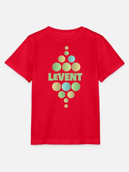 Pastell Dotenpyramide LEVENT - Stanley/Stella Kinder T-Shirt MINI CREATOR - Rot