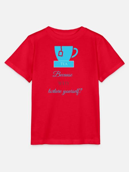 TEA-RIFFIC (Hellblau + Grau) - Stanley/Stella Kinder T-Shirt MINI CREATOR - Rot