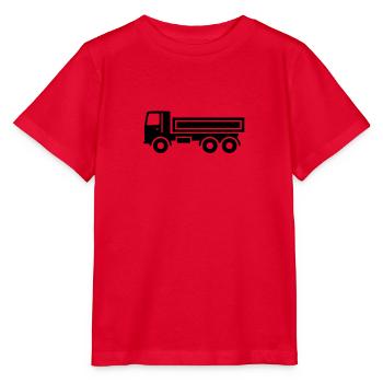 Lkw, Kipper - Stanley/Stella Kinder T-Shirt MINI CREATOR  - Rot - Vorne - Jaiden (125cm)