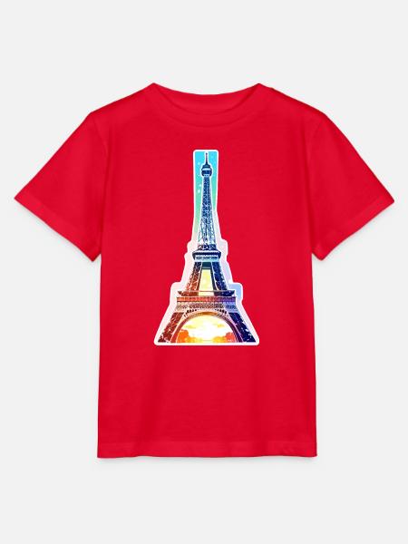 Eiffelturm #13 - Stanley/Stella Kinder T-Shirt MINI CREATOR - Rot