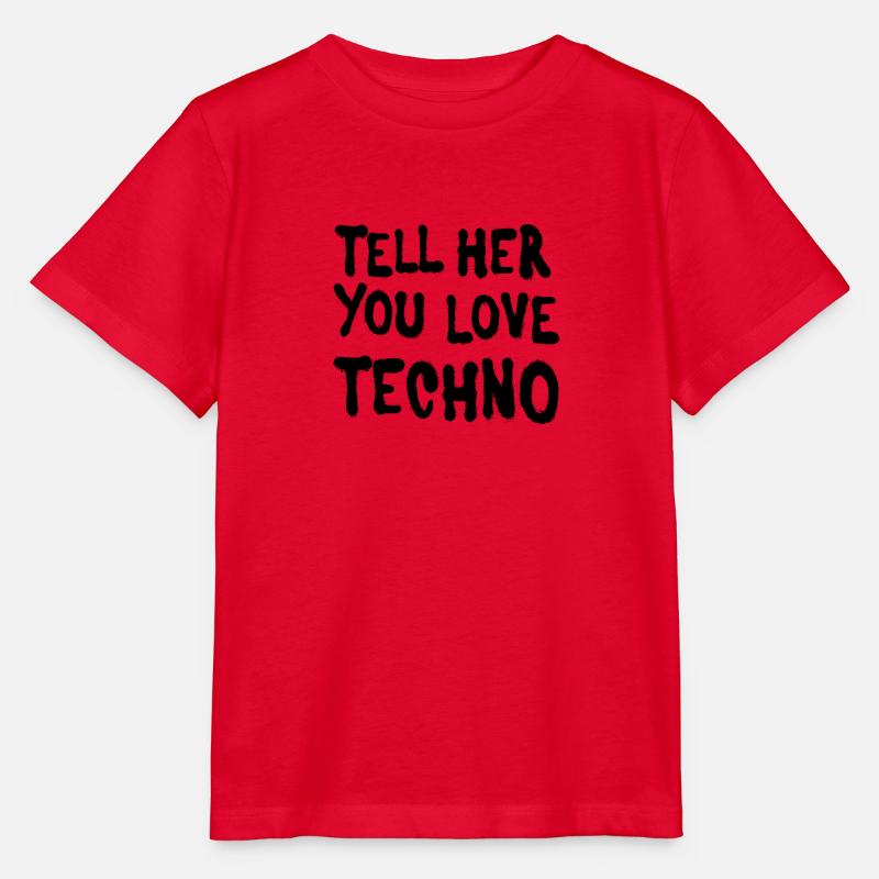 Sagen Sie ihr, Sie Techno lieben - Stanley/Stella Kinder T-Shirt MINI CREATOR - Rot