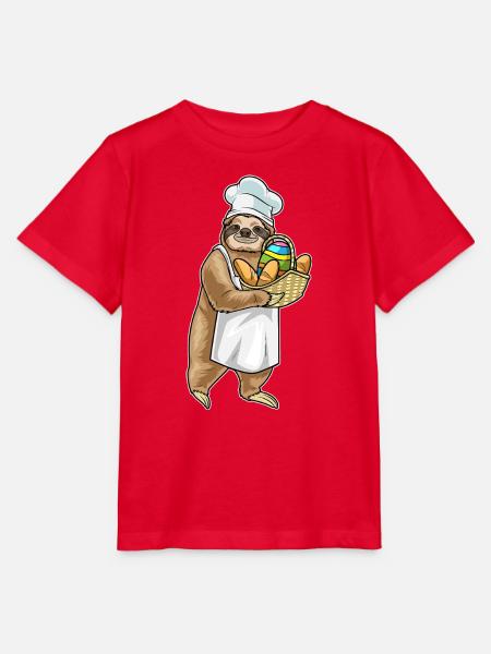 Faultier Ostern Backen - Stanley/Stella Kinder T-Shirt MINI CREATOR - Rot