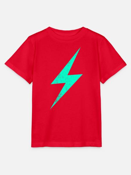 Neon Blitz-Lichtstrahl - Stanley/Stella Kinder T-Shirt MINI CREATOR - Rot