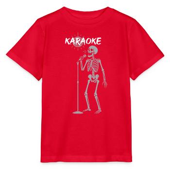 Karaoke-Skelett - Stanley/Stella Kinder T-Shirt MINI CREATOR  - Rot - Vorne - Jaiden (125cm)