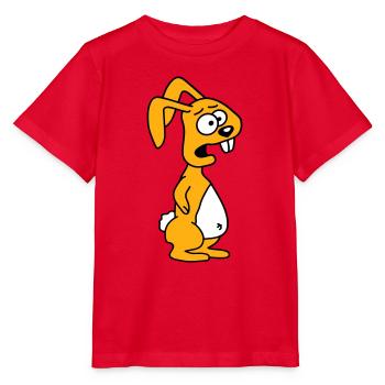 Lapin Horrifié Craintif Désespéré Confus Cool - T-shirt bio MINI CREATOR Stanley/Stella Enfant - rouge - Devant - Jaiden (125cm)