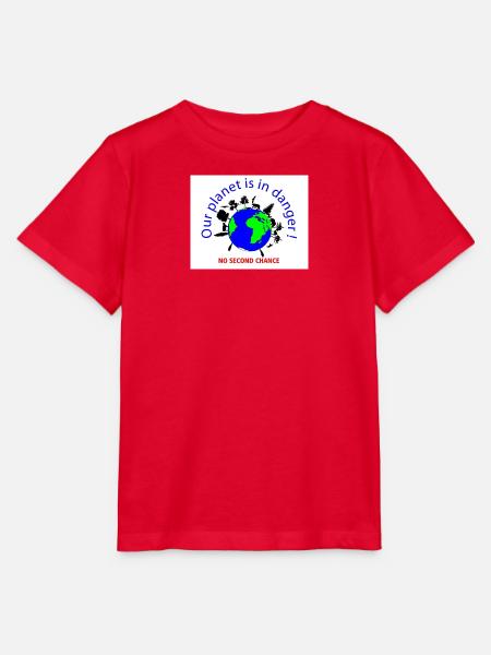 Planet in Gefahr - Stanley/Stella Kinder T-Shirt MINI CREATOR  - Rot