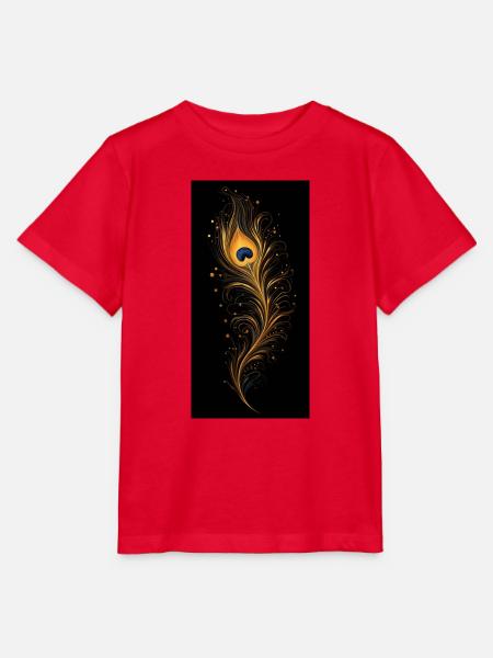 Pfauenfeder - Stanley/Stella Kinder T-Shirt MINI CREATOR - Rot
