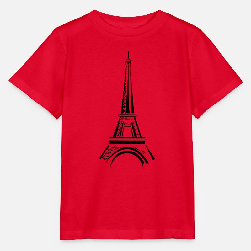 tour Eiffel - T-shirt bio MINI CREATOR Stanley/Stella Enfant - rouge