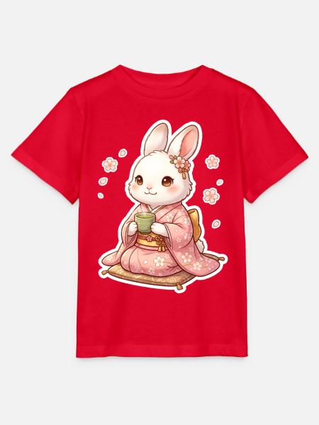 Weißer Hase - Stanley/Stella Kinder T-Shirt MINI CREATOR - Rot