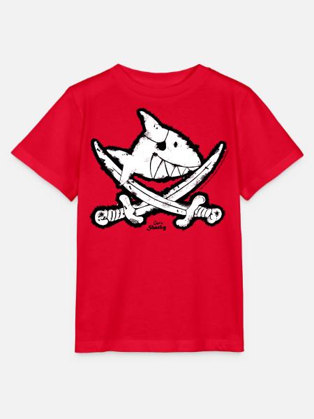 Käpt'n Sharky Flagge Haifisch - Stanley/Stella Kinder T-Shirt MINI CREATOR - Rot