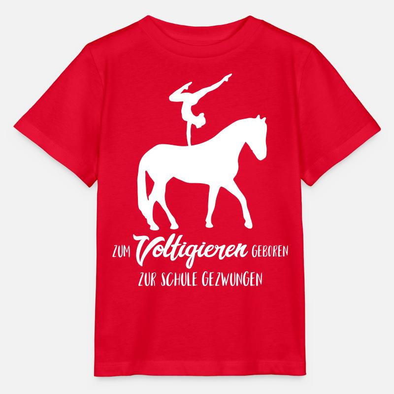École d'équitation acrobatique de voltige - T-shirt bio MINI CREATOR Stanley/Stella Enfant - rouge