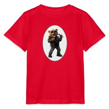 Rockmusik Bär - Stanley/Stella Kinder T-Shirt MINI CREATOR  - Rot - Vorne - Jaiden (125cm)