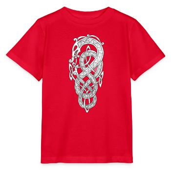 Wikinger-Schlange - Stanley/Stella Kinder T-Shirt MINI CREATOR  - Rot - Vorne - Jaiden (125cm)