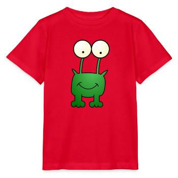 dessin animé grenouille - T-shirt bio MINI CREATOR Stanley/Stella Enfant - rouge - Devant - Jaiden (125cm)
