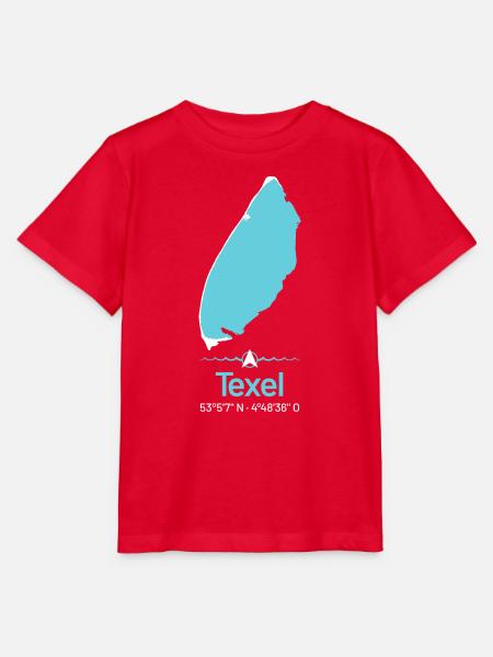 Texel | Design-Landkarte - Stanley/Stella Kinder T-Shirt MINI CREATOR  - Rot