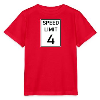 vitesse limite  - T-shirt bio MINI CREATOR Stanley/Stella Enfant - rouge - Devant - Jaiden (125cm)