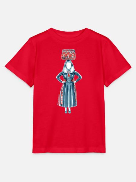 Trachtenmädchen mit Tschäppel-Brautkrone - Stanley/Stella Kinder T-Shirt MINI CREATOR - Rot